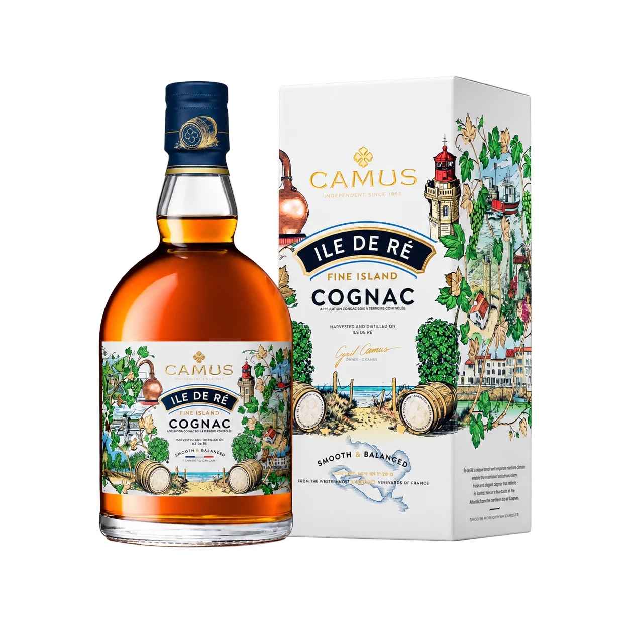 Camus Коньяк Ile de re Fine Island 40% 0.7 L Коньяк CAMUS Île de Ré Fine Island 40% 700 мл