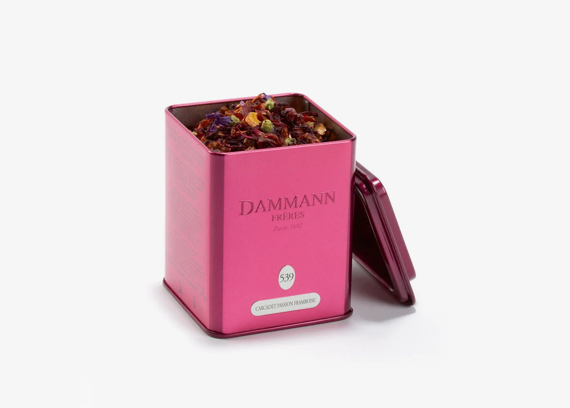 539 - Carcadet Passion Framboise canister 100g Carcadet Passion Framboise canister 100 г