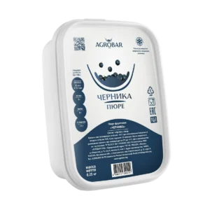 Замороженное пюре AGROBAR Черника с сахаром, 250 г