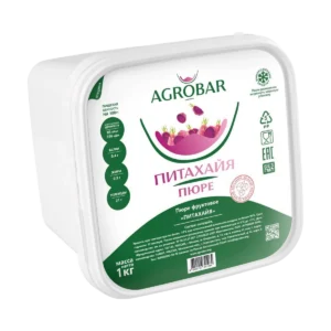 Замороженное пюре AGROBAR Питахайя без добавленного сахара, 1 кг
