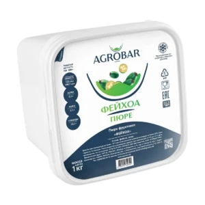 Замороженное пюре AGROBAR Фейхоа с сахаром, 1 кг