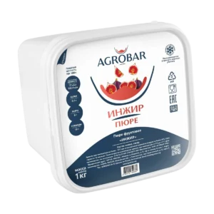Замороженное пюре AGROBAR Инжир с сахаром, 1 кг