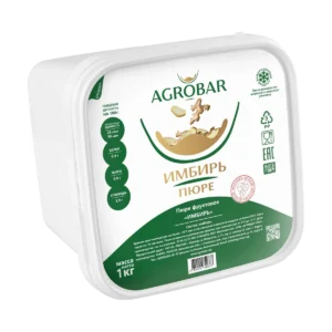 Замороженное пюре AGROBAR Имбирь без добавленного сахара, 1 кг