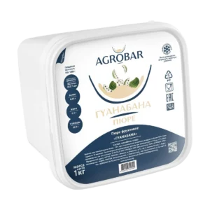 Замороженное пюре AGROBAR Гуанабана с сахаром, 1 кг