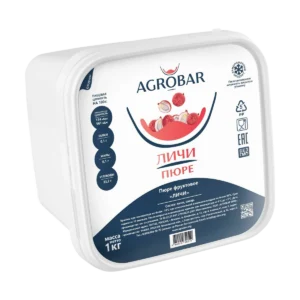 Замороженное пюре AGROBAR Личи с сахаром, 1 кг