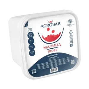 Замороженное пюре AGROBAR Малина с сахаром, 1 кг