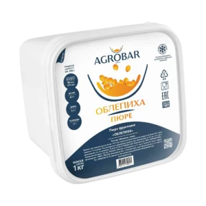 Замороженное пюре AGROBAR Облепиха с сахаром, 1 кг