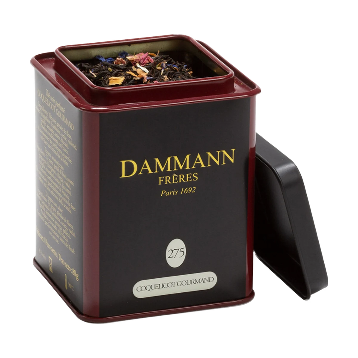 Coquelicot Gourmand, boîte 80g — Dammann Frères COQUELICOT GOURMAND ceai în cutie metalică 80 g